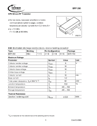 Datasheet BFP280E6327 manufacturer Infineon