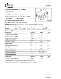 Datasheet BFP650 manufacturer Infineon