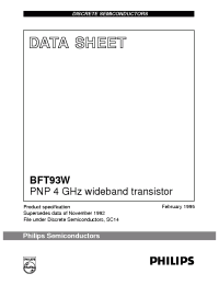 Datasheet BFT93/T1 manufacturer Infineon
