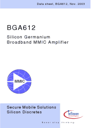 Datasheet BGA612 manufacturer Infineon