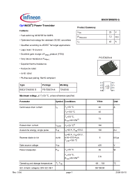 Datasheet BSC072N025SG manufacturer Infineon