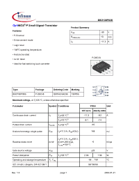 Datasheet BSO130P03S manufacturer Infineon