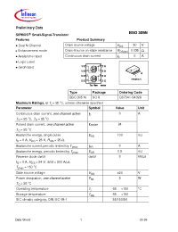 Datasheet BSO305N manufacturer Infineon