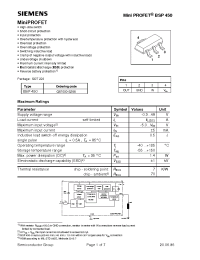 Datasheet BSP450 manufacturer Infineon