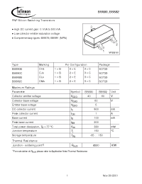 Datasheet BSS82C manufacturer Infineon