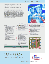 Datasheet FOA11002A1 manufacturer Infineon