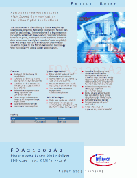 Datasheet FOA21002A2 manufacturer Infineon