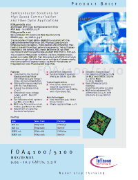 Datasheet FOA51001B1 manufacturer Infineon