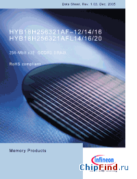 Datasheet HYB18H256321AF-14 manufacturer Infineon
