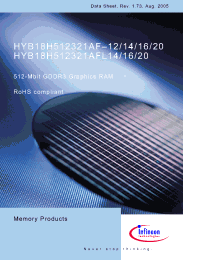 Datasheet HYB18H512321AF-14 manufacturer Infineon