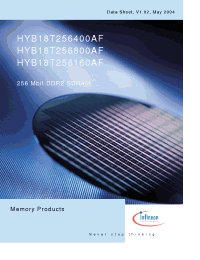 Datasheet HYB18T256160A-3S manufacturer Infineon