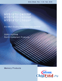 Datasheet HYB18T512400BF-3.7 manufacturer Infineon