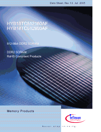 Datasheet HYB18TC512160AF-3.7 manufacturer Infineon