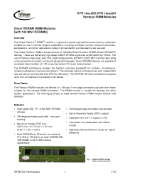 Datasheet HYR163220G-840 manufacturer Infineon