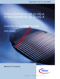 Datasheet HYS64T32000HM manufacturer Infineon