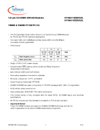 Datasheet HYS64V32220GDL-8A manufacturer Infineon