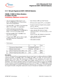 Datasheet HYS72D128020GR-7-B manufacturer Infineon
