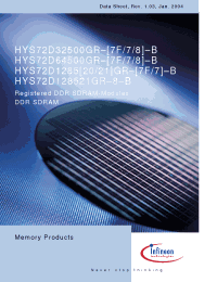 Datasheet HYS72D128520GR-7-B manufacturer Infineon
