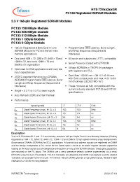 Datasheet HYS72V128300GR-75-A manufacturer Infineon
