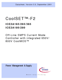 Datasheet ICE2A365 manufacturer Infineon