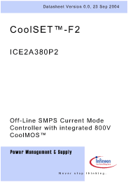 Datasheet ICE2A380P2 manufacturer Infineon