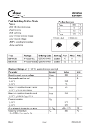 Datasheet IDB09E60 manufacturer Infineon