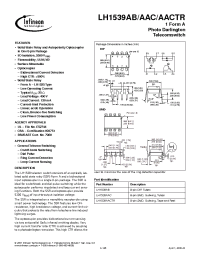 Datasheet LH1539AACTR manufacturer Infineon