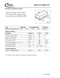 Datasheet MMBT2222A manufacturer Infineon