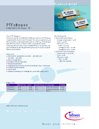 Datasheet PTF180901F manufacturer Infineon