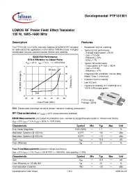 Datasheet PTF181301 manufacturer Infineon
