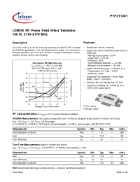 Datasheet PTF211301 manufacturer Infineon