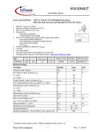 Datasheet Q67040S4717 manufacturer Infineon