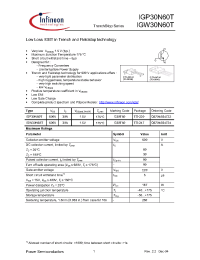 Datasheet Q67040S4722 manufacturer Infineon
