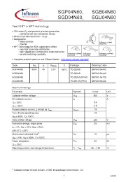 Datasheet SGB04N60 manufacturer Infineon