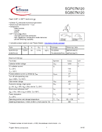 Datasheet SGP07N120 manufacturer Infineon