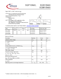 Datasheet SGP15N60 manufacturer Infineon