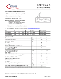 Datasheet SGP20N60HS manufacturer Infineon