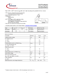 Datasheet SKP04N60 manufacturer Infineon