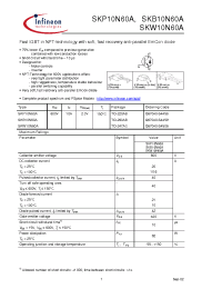 Datasheet SKP10N60A manufacturer Infineon