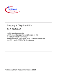Datasheet SLE66C164P-T85C manufacturer Infineon