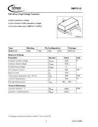 Datasheet SMBTA93E6327 manufacturer Infineon