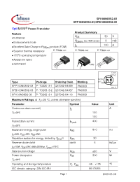 Datasheet SPB100N03S2-03 manufacturer Infineon