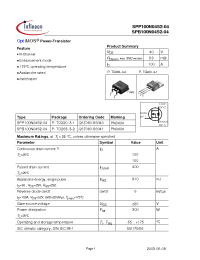 Datasheet SPB100N04S2-04 manufacturer Infineon
