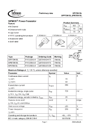 Datasheet SPB70N10L manufacturer Infineon