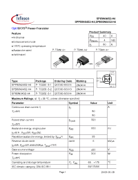 Datasheet SPB80N04S2-H4 manufacturer Infineon