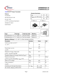 Datasheet SPB80N04S2L-03 manufacturer Infineon