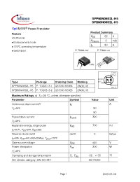 Datasheet SPB80N06S2L-H5 manufacturer Infineon