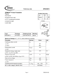 Datasheet SPD35N10 manufacturer Infineon