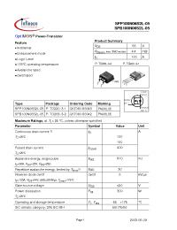 Datasheet SPP100N06S2L-05 manufacturer Infineon