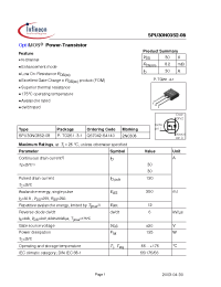 Datasheet SPU30N03S2-08 manufacturer Infineon
